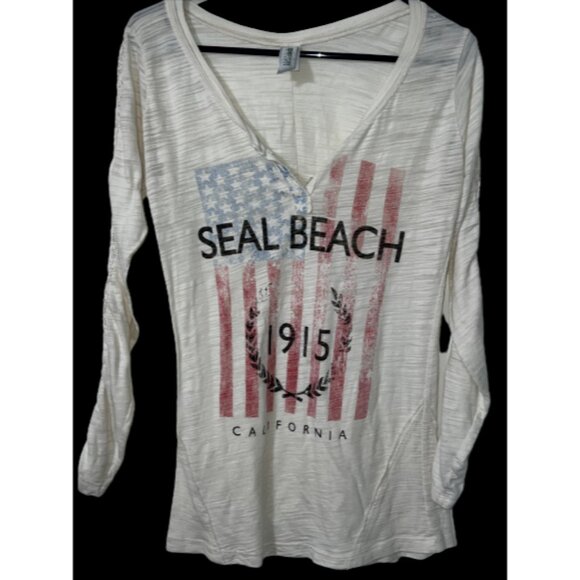 Tech Styles Tops - Tech Styles Sportswear Long Sleeve T-Shirt Seal Beach 1915 Size Large